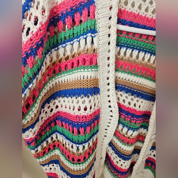 Vigoss crocheted sweater cardigan top M - Picture 6 of 11